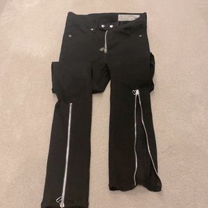 Rag and bone black jeans with zippers in size 25